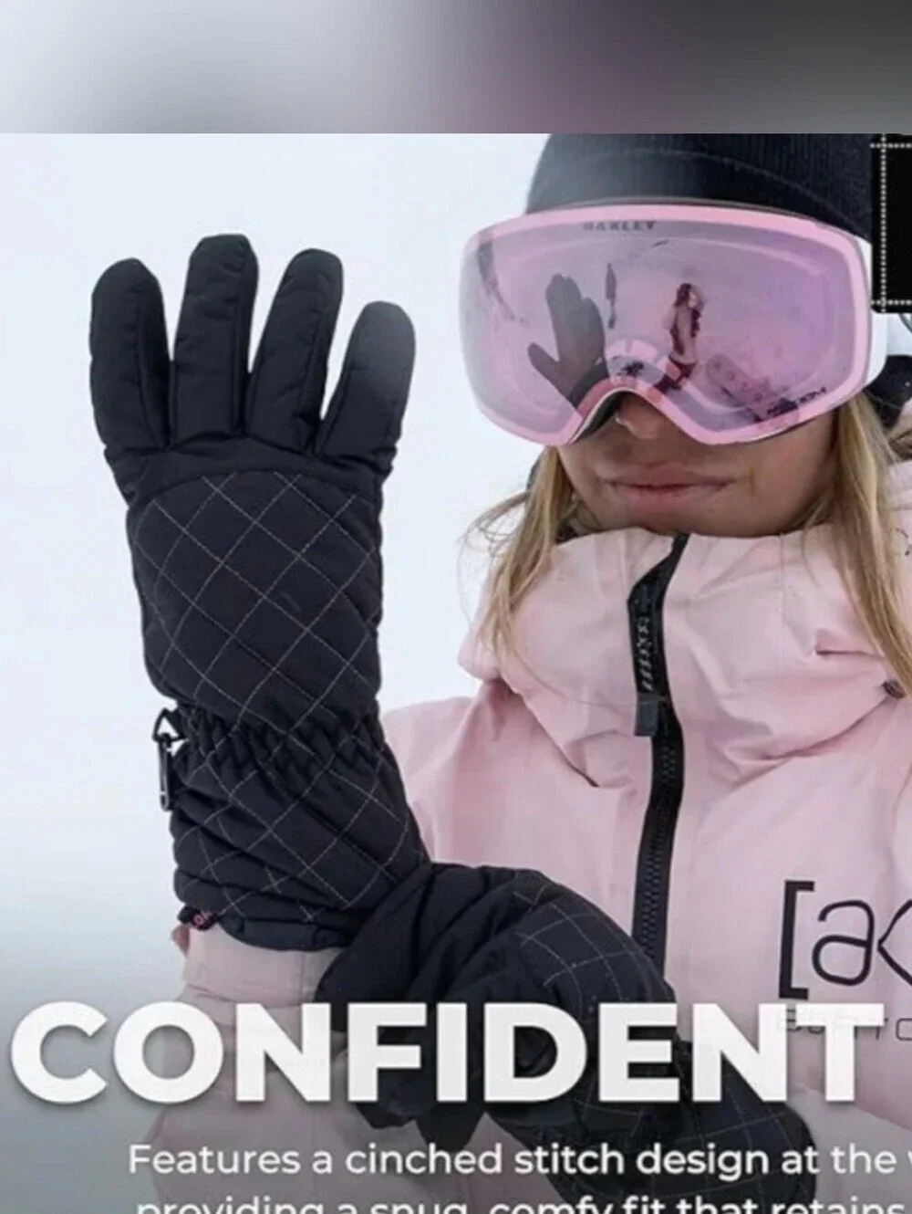 New Tough Outdoors Women's Waterproof Ski Snowboarding Gloves